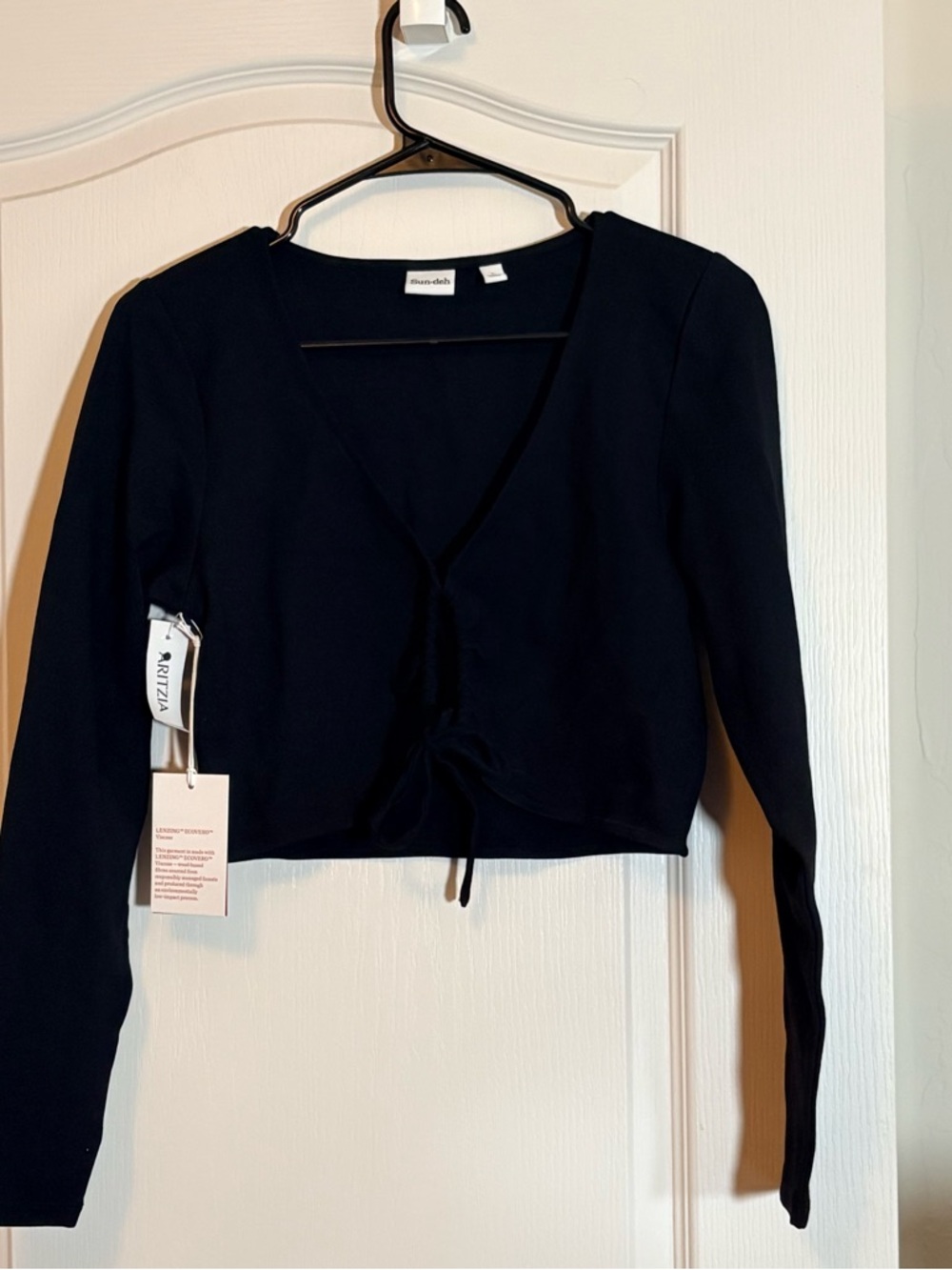 Sunday Best Cropped Tie-Front Blouse from Aritzia.